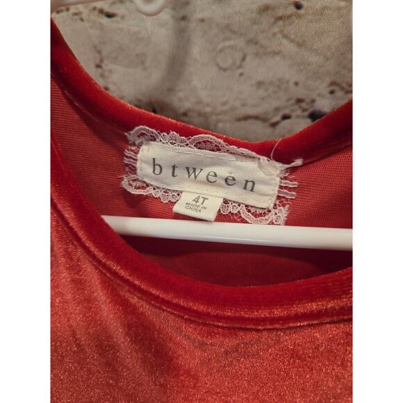 Btween 2 Piece Girl Holiday Dress Size 4T Christmas Dress NWoT Red Tutu Headband - Picture 2 of 4